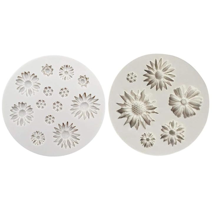 HUSAINI MART | Daisy Flower Polymer Clay Mould, Silicone Daisy Flower Polymer Clay Mould Miniature Molds for Jewellary Making Earrings Decoration Pack of 2-picture-26