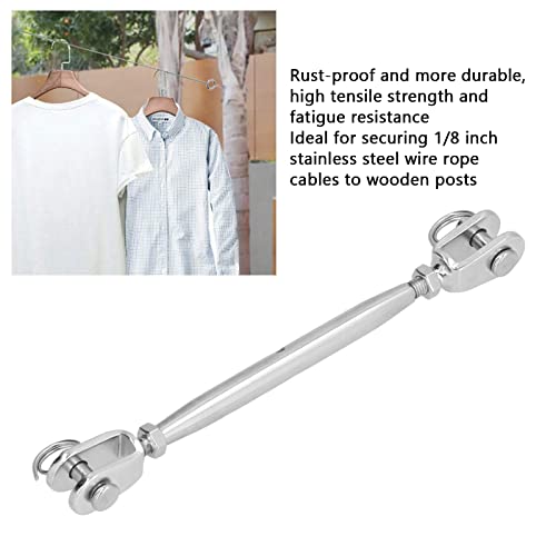 M5 Stainless Steel Cable Railing Kit Turnbuckle Hook and Eye Cable Wire Rope Tensioner miniatura 5