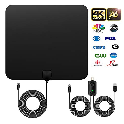 HDTV Digital TV Antenna - UBISHENG Amplifier Signal Booster Indoor Ultra-Thin Digital Antenna