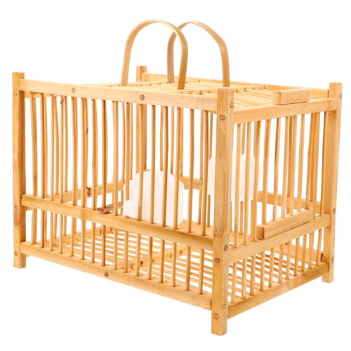 Yardwe Nymphensittichkäfig Großer Handgefertigter Wellensittichkäfig Kleiner Vogelkäfig Zur Sicheren Aufbewahrung