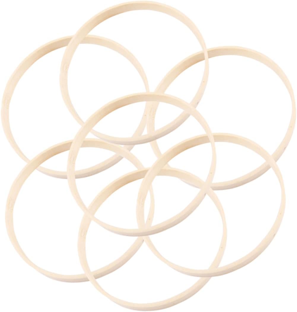 Cabilock 60pcs DIY Dreamcatcher Ring Kit Bamboo Frame Craft Natural Material for Adults