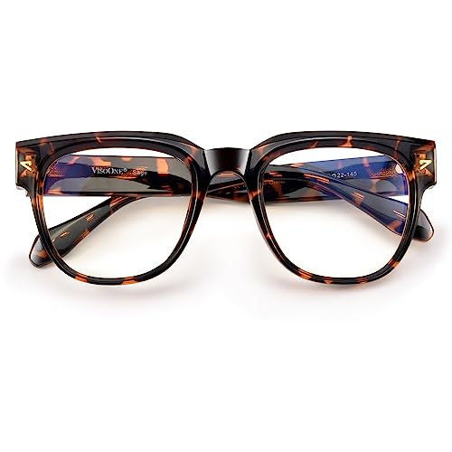 Image of VISOONE Square TR90 Blue Light Blocking Glasses with Anti Glare Computer Glass Woman and Men SAGE