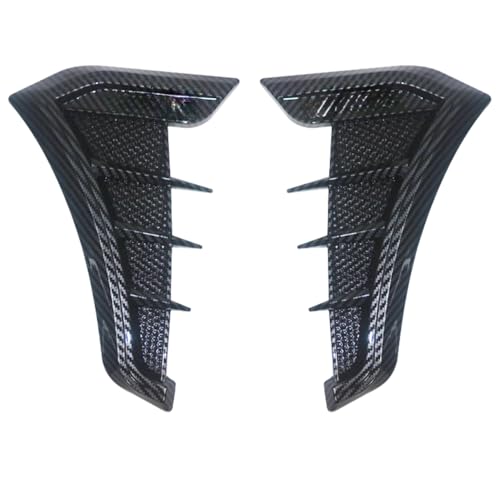 JUSTVEL ダミーダクト フロントフェンダー サイド カーボン柄 左右2個セット 【貼るだけ改造】 やわらか素材 フェンダーダクト 汎用 車 カスタム