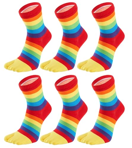 Image of Women's Solid 2 Toe Flip Flop Tabi Socks Geta Ankle Cotton 5 /6 Pairs
