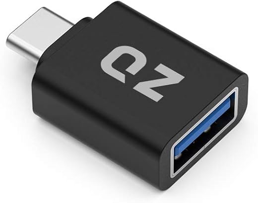 QZ USB 3.1 Type C OTG Adapter, Type C to USB Connector, USB to Type C Adapter OTG [Thunderbolt-3 Compatible]