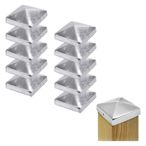 10piezas Tapas de poste 9cm*9cm,Tapa cuadrada de columna,Tapas de poste de valla,Tapas Postes de Madera,Tapas para Postes de Valla,Tapas de valla para postes de madera,Tapas Postes de Madera Cuadrados
