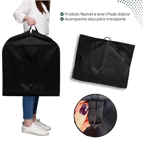 5 Capas Protetora Terno TNT Vestido Roupa Com Zíper