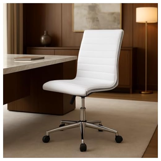 Cadeira de Escritório Secretária Giratória Marilyn Branca