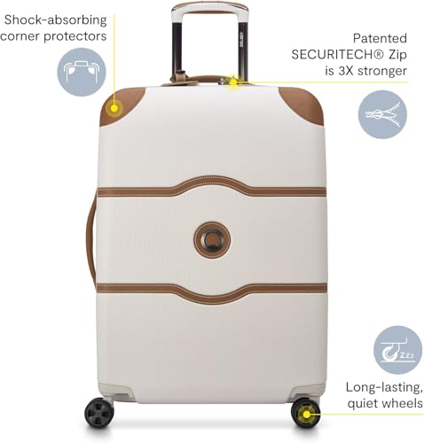 Image of DELSEY PARIS Chatelet AIR 2.0 80 CM Trunk Check -in Polycarbonate 8 Spinner Wheels Global Warranty 10 Years Hardside Trolley Bag /Suitcase /Lugguage /Anti-Scratch /Zip SECURITECH 2-Angora