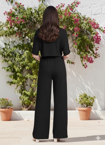 Image of Zilcon Women Bricks Wool 2 Piece Sets for Women Casual Summer Travel Vacation Outfits Pajama Sets Cap Sleeve Lounge Set