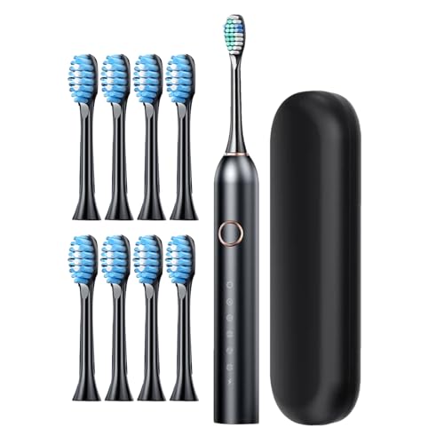 Cepillo de dientes recargable, cepillo de limpieza profunda, modo temporizador inteligente, dispositivo de limpieza, cepillo de dientes de carga rápida con estuche de almacenamiento para uso