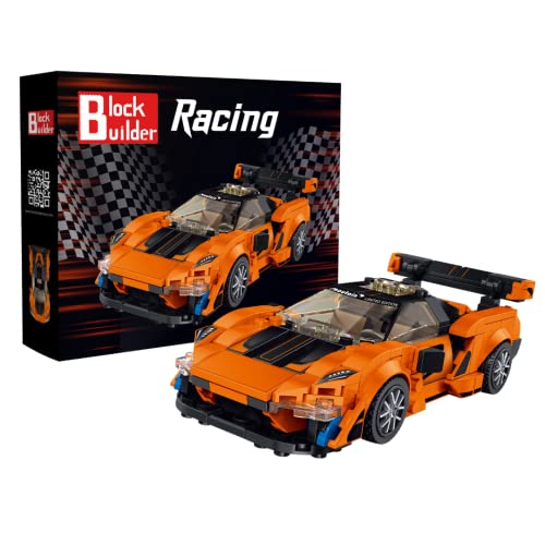 Block Builder Senna Conjunto de Bloques de construcción de Coche de Carreras (359 Piezas). Bloques de construcción de Coche de Carreras para niños y Adultos.