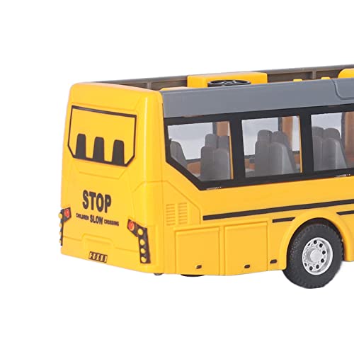 Boxwizard Rc-Bus Kinder, Ferngesteuerter Bus mit Hoher Simulation in Alle Richtungen, der Den Wiederaufladbaren RC-Schulbus Kinder Fährt(Gelb)