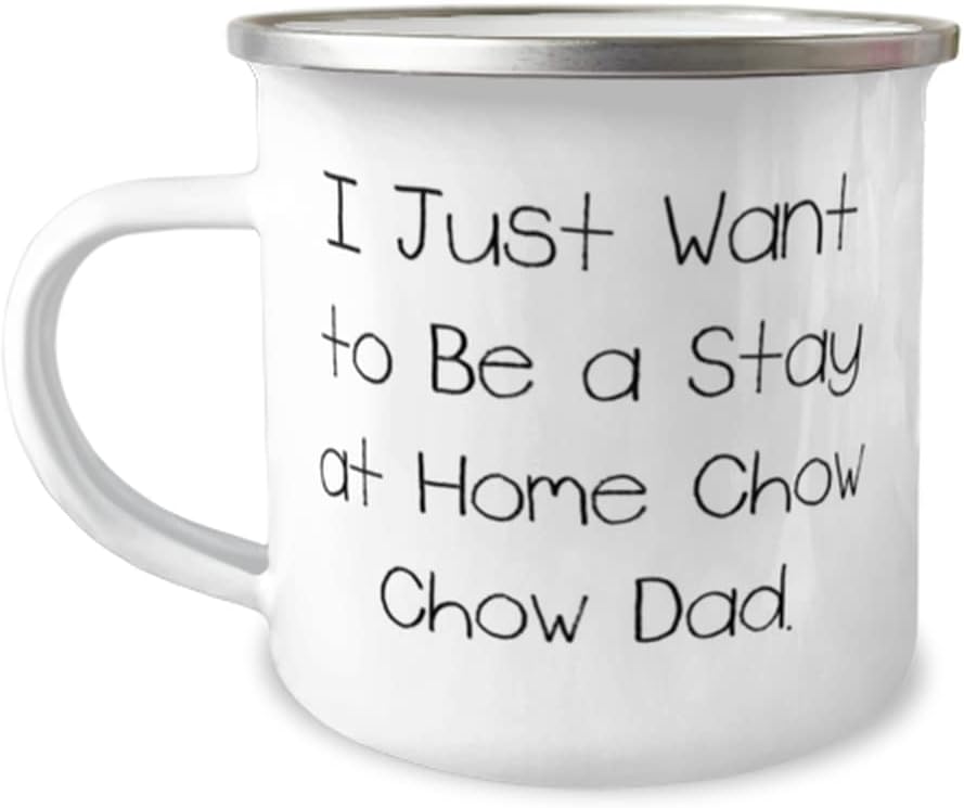 Taza Chow Chow Chow Dad, Chow Chow Dog con texto en inglés «I Just Want to Be a Stay at Home Chow Dad. Chow Chow Dog Taza, Chow Chow Camper Mug de
