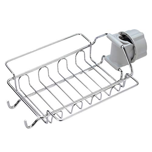 SAROAD Soporte de la Esponja del Grifo de la Cocina, Organizador del Colgante del Estante del Almacenamiento Inoxidable para el del Fregador del Cepillo de la Esponja
