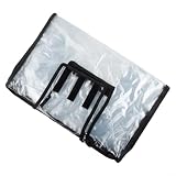 Transparente PVC-Gepäckabdeckung für Koffer, waschbare und faltbare Schutzhülle mit schwarzem Rand, kratzfeste Reisetasche Schutz für 50,8 bis 76,2 cm Koffer (66 cm)
