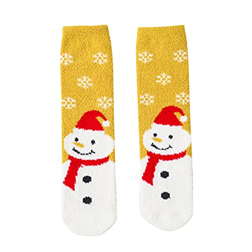 Generisch Bebé Niñas Niños Navidad Forro polar cálido dormir calcetines largos calcetines hasta la rodilla pantuflas calcetín suave zapatos calcetín, b, talla única