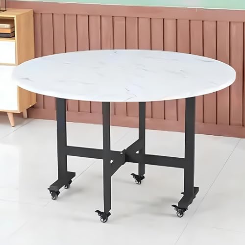 LENNOTHERM Mesa Comedor Redonda Extensible, Mesa de Comedor Plegable, Mesa Plegable de Cocina, Mesa de Comedor Plegable, para Cocina, Sala de Estar