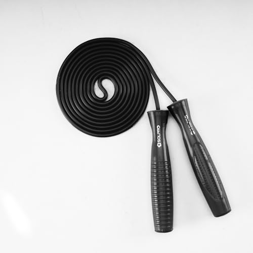 Image of Solpro Ascend Adjustable Jump Rope Skipping Rope for Men, Women, Kids, Athletes | Unisex, Tangle-Free, Non-Slip, Durable | Ideal for Fitness, Cardio, Agility & Gym Workouts