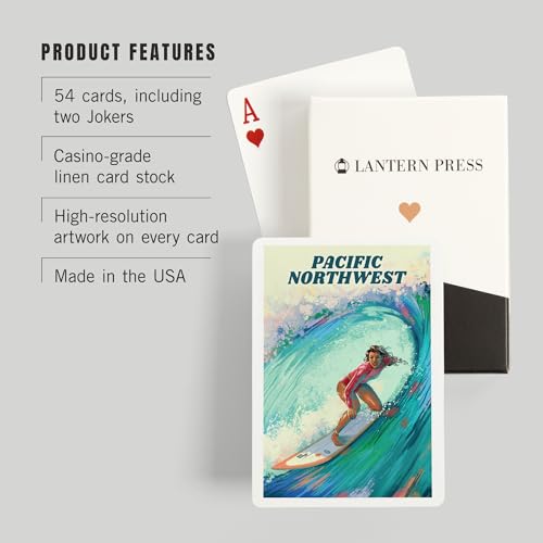 Lantern Press Naipes Poker Coastal Series 52 Cartas miniatura 3