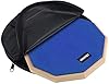 LOLUNUT Dumb Drum Practice Pad,2-sided Silent Practice Pad Soft Rubber Wooden Base Stand with Solid Wood Drum Sticks (8''-Blue) #2