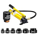 Bonvoisin 油圧パンチャー 手動穴あけパンチ 15トン ステンレス鋼 鉄板 工事 建築 工業 金型付き (SYK-15A(16~51mm))