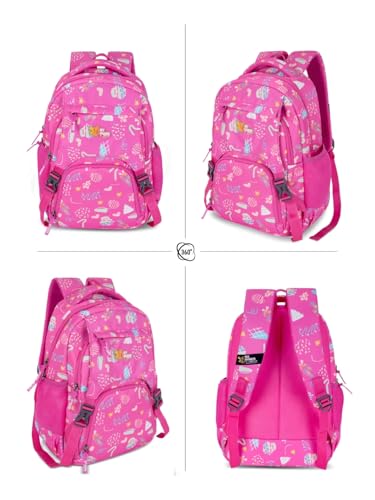 Image of Zara Sky Blue Doodle Dream School Backpack Pastel Fun Edition