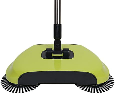 3 in 1 Household Lazy Automatic Hand Push Sweeper Broom 360 Degree Rotating Cleaning Machine Sweeping Tool (Yellow)