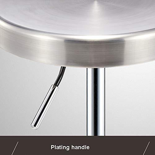 Qligha Stainless Steel Stools Height Adjustment With Wheels For Beauty Barber Shop Rotatable Round Pu Leather Stool Chair #TOP2