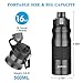 avidollo Thermos Vacuum Insulated 16 Ounce Stainless Steel Water Bottle, Black