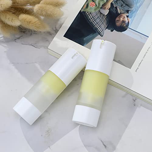 Longway 3Pcs Empty Refillable Airless Pump Bottle,Travel Foundation Containers,Airless Cosmetic Pump Bottle For Hand Sanitizer, Toner,Gel,Hair Oil, Lotion And Face Cream (1Oz/30Ml, Frosted) #TOP6