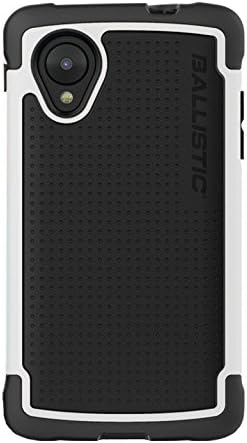 Ballistic Tough Jacket Case for the LG Nexus 5 D820/D821 released 2013 - Retail Packaging - Black/White