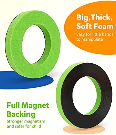 Coogam EVA Magnetic Letters Numbers 78 Pcs Alphabet ABC 123 Fridge Magnets Colorful Educational Toy Set, Preschool Learning Spelling Counting Uppercase Lowercase Math for 3 4 5 Years Kid