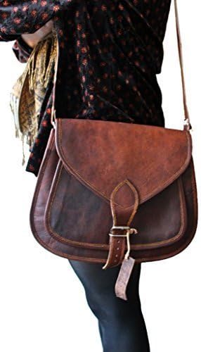 Genuine Leather Handmade Satchel Messenger Unisex Shoulder Office bag for men & women daily use. - Image 3