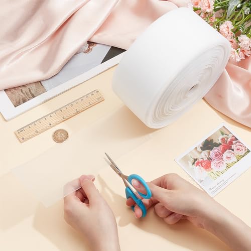 BENECREAT 54 Yards Translucent Drapery Buckram, 3.15 Inch White Heading Tape, Sew-in Fabrics Drapes for Home Sewing Window Curtains Garment Accessories by BENECREAT - Image 3