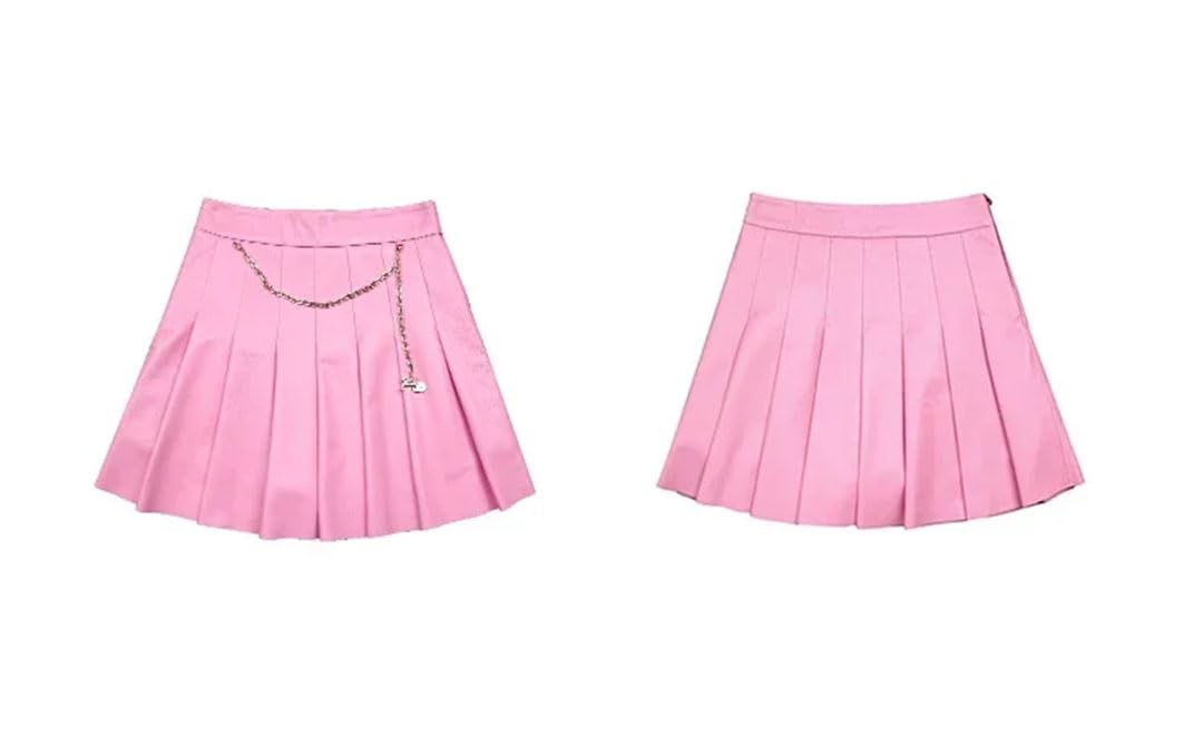 Damska mini plisowana skórzana spódnica z wysokim stanem w stylu preppy plisowana spódnica wąska spódniczka mini o linii A