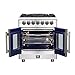 Forno Massimo 30″ Freestanding Dual Fuel Range with 5 Sealed Burners 68,000BTU, Wok Support & Griddle, 4.32 cu.ft. Oven - Modern Design Fuel Range with Pro-Style Handle and Zinc Coated Metal Knobs