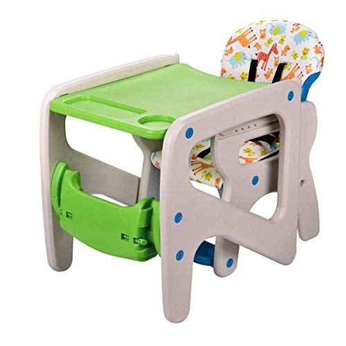 Cadeirão 2 em 1 Vira-Mesinha e Alimentação Star Baby Verde