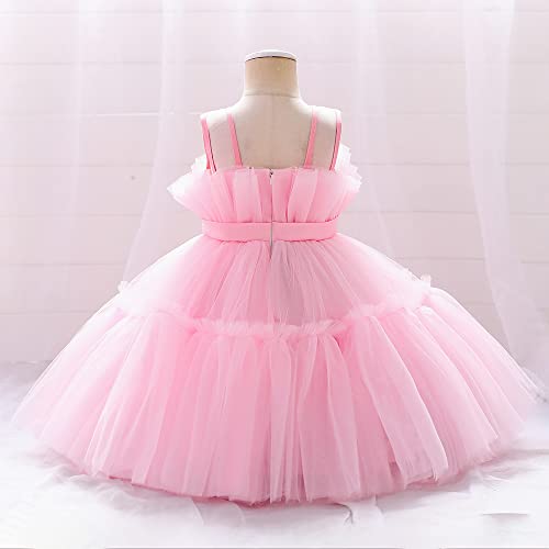 12M-6T Baby Girls Christmas Ruffle Ball Tutu Gown Wedding Party Lace Dresses3