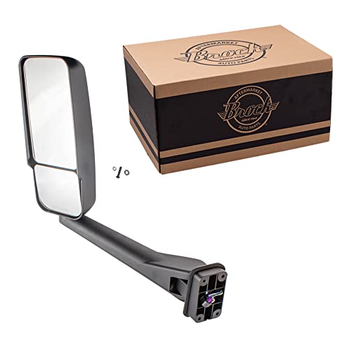 Brock Replacement Driver Manual Side Door Mirror Heated Compatible With 2003-2009 Kodiak Topkick Truck #TOP6