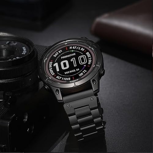 SMYAOSI Bransoletka do zegarka Garmin Fenix 7 Sapphire Solar, stal nierdzewna, zapasowy pasek na rękę, metalowy pasek do Fenix 6 Pro/Forerunner 935/Forerunner 955/945/Fenix 5 Smartwatch akcesoria