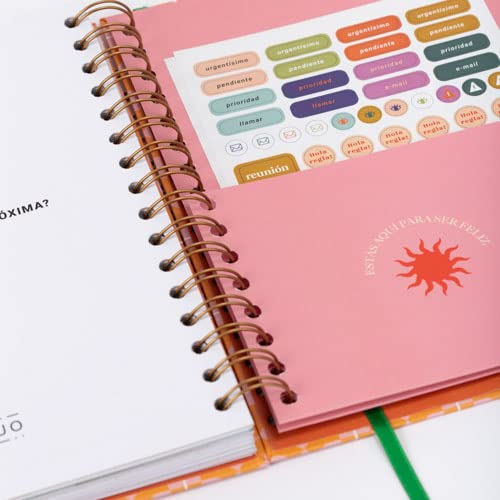 UO School Diary Now Week to View: Starts in September 2022 and Ends in August 2023, Hardcover, Includes 126 Stickers - Image 4