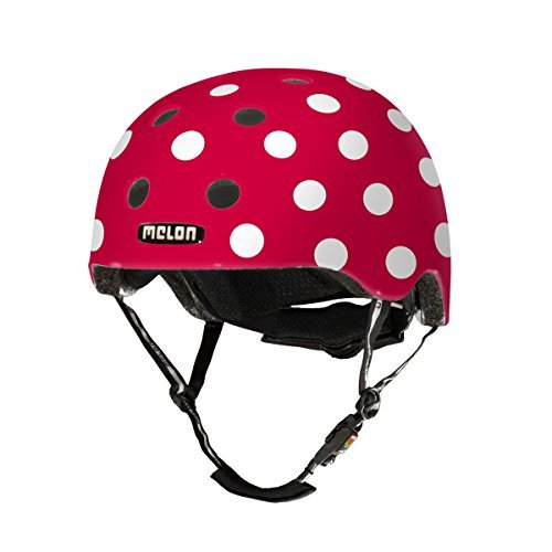Melon Urban Active Dotty Helmet - White/Pink Matt, Medium/Large 52-58 cm by Melon
