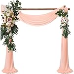 Machoo Decorative Swags Wedding Arch Flowers Swags Artificial Flowers for Decoration 2 Pcs Peony Flower Swag for Wedding Decor Welcome Sign Wedding Arch Lintel Decor (Champagne) - Image 4