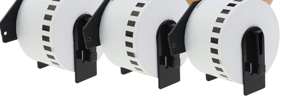 3 x Compatible DK-N55224 54mm x 30.48m White Thermal Continuous Non Adhesive Paper Tape Labels Compatible with Brother QL Printers Including QL-700 QL-800 QL-1100 QL-570 QL-580 QL-710W QL-810W (3) — image 1