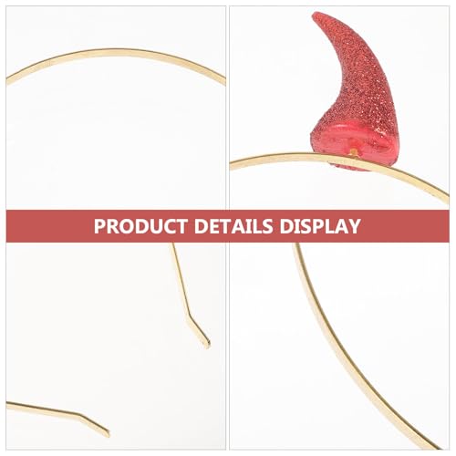 OATIPHO 4 Stück Teufelshörner Stirnband - Ochsenhorn Haarreifen Vampir Teufel Kopfbedeckung Haarschmuck für Damen Herren & Kinder, Carnival,Party Mottoparty Halloween