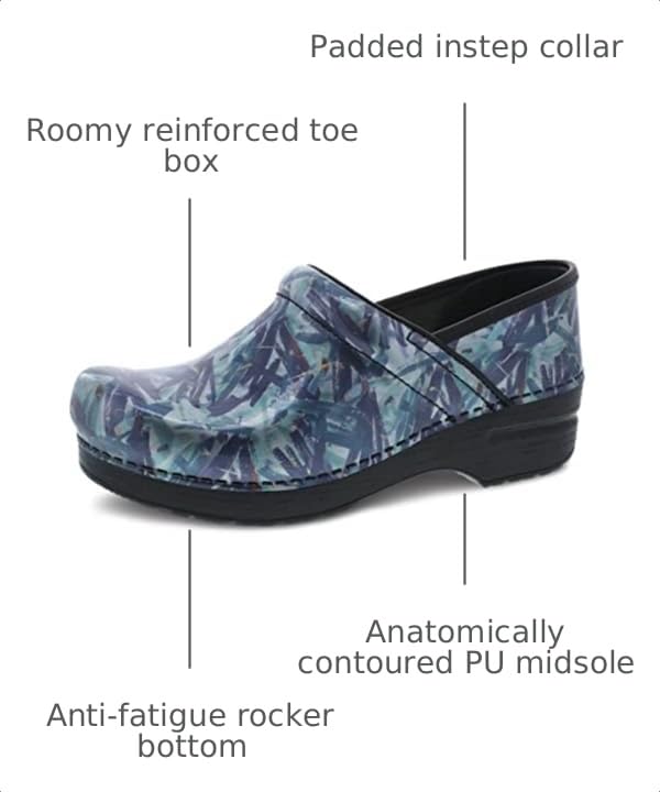 Image of Dansko Professional Slip-On Clogs for Women - Rocker Sole and Arch Support for Comfort - Ideal for Long Standing Professionals - Nursing, Veterinarians, Food Service, Healthcare Professionals