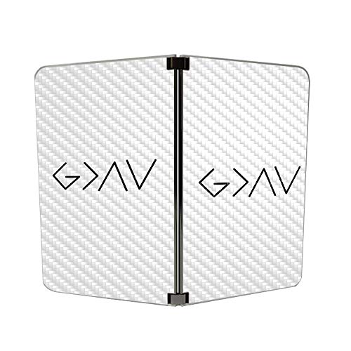 Image of MightySkins Carbon Fiber Skin for Microsoft Surface Duo - God is Greater | Protective, Durable Textured Carbon Fiber Finish | Easy to Apply | Made in The USA