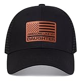 Danumei Fathers Day Dad Gifts from Daughter Awesome Like My Daughter Hat Girl Dad Baseball Cap for Men Christmas Birthday Gift Black