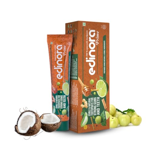 EDINORA Prime Freshness Toothpaste 45G | Blend Of Essential Oil & Herbal Powders | No Sls | No Parabens | No Sulphates